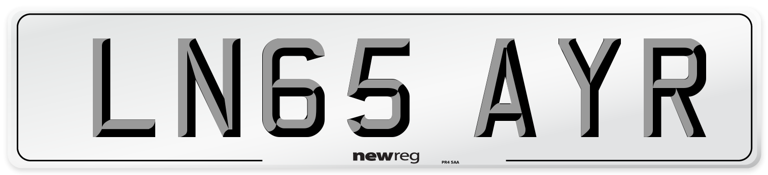 LN65 AYR Number Plate from New Reg